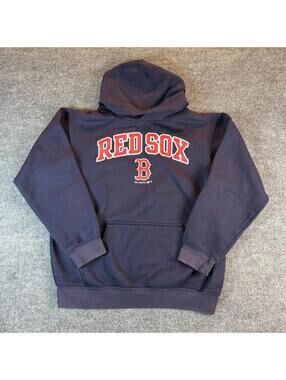 Official Boston Red Sox Navy Hoodie Pullover Team Athletics - MLB, Baseball